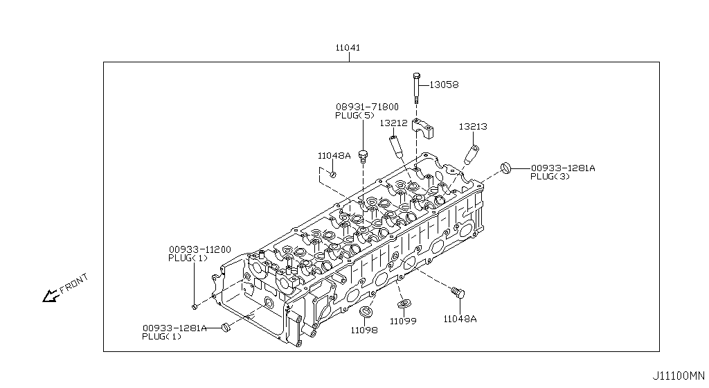 Крышка цилиндра, перекидная крышка COMPONENT PARTS (10.02 - н.в.)