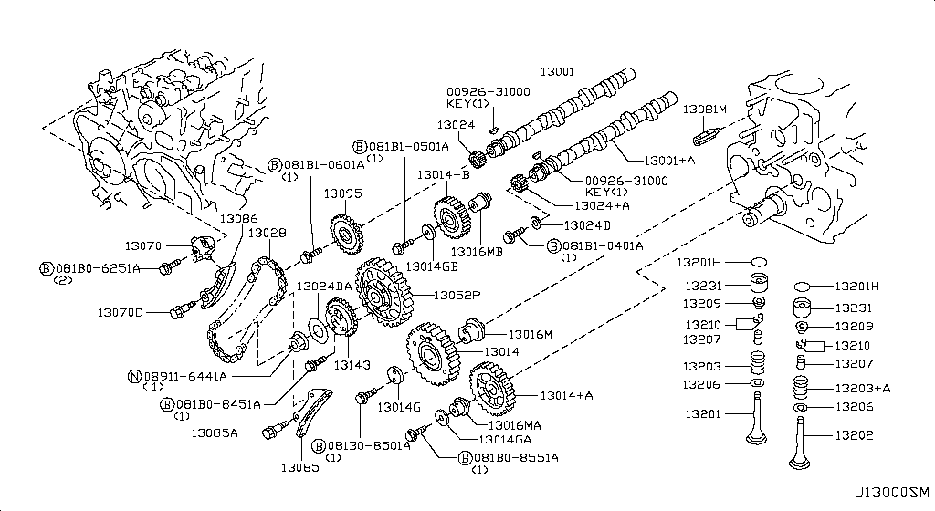 Распределительный вал и клапанный механизм CAMSHAFT & VALVE MECHANISM (12.06 - н.в.)