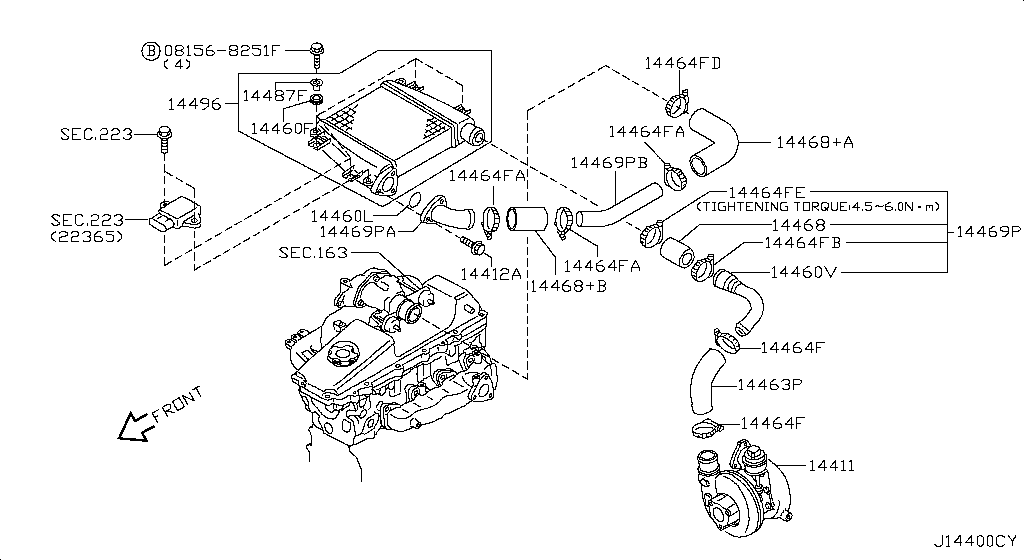 Турбокомпрессор INTERCOOLER & PIPING *REGGU (12.06 - н.в.)