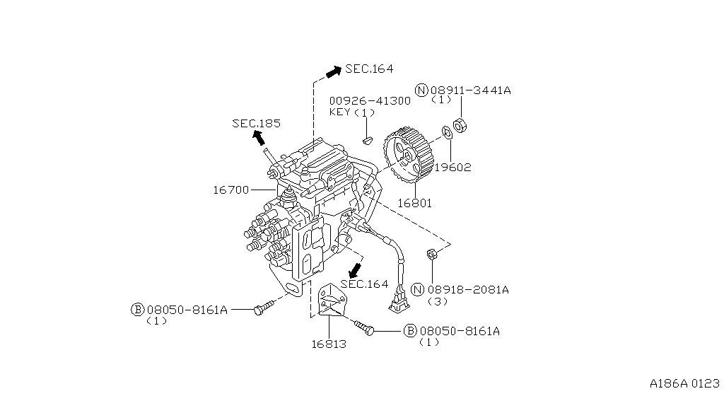 Помпа впрыска топлива ASSY & FITTING PARTS (10.97 - 02.00)