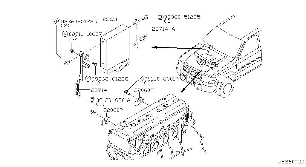 Модуль управления двигателем ECM,KNOCK SENSOR (10.02 - н.в.)