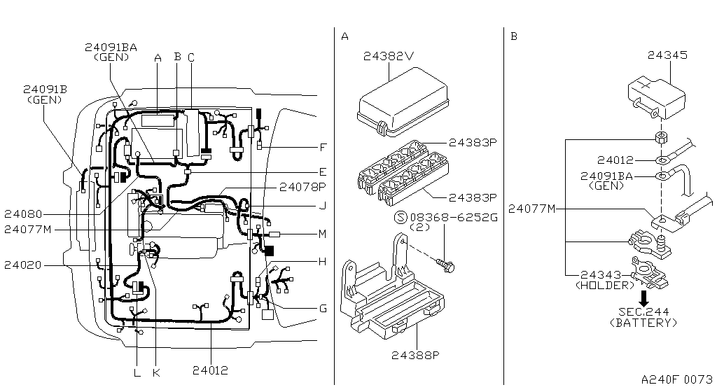 Электропроводка ENGINE ROOM (10.97 - 06.99)