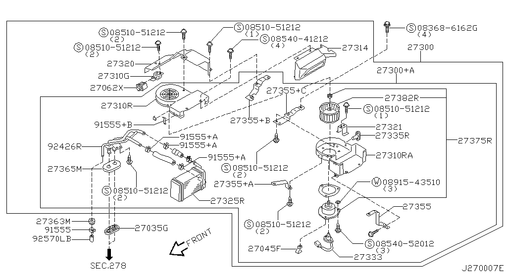 Блок отопителя и вентилятора REAR HEATER UNIT (MANUAL) (02.00 - 10.02)