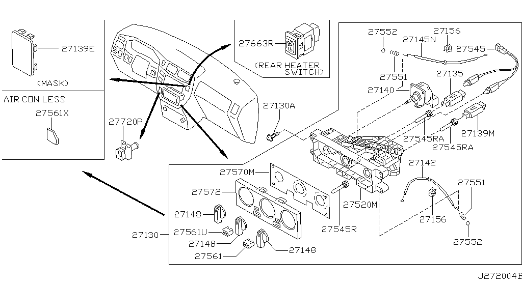 Система управления HEATER & MANUAL AIRCON (02.00 - 07.01)