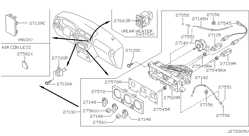 Система управления HEATER & MANUAL AIRCON (10.02 - 07.04)