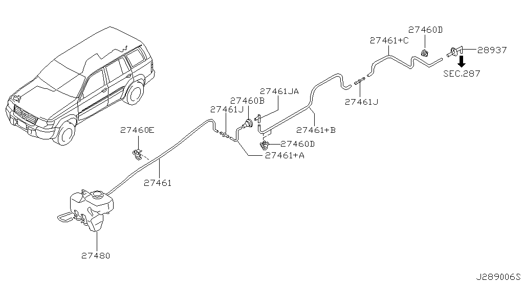 Омыватель лобового стекла REAR WASHER (07.04 - 12.06)