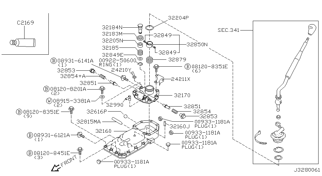 Система контроля КПП SHIFT HOUSING(FS5R50B) (02.00 - 07.01)