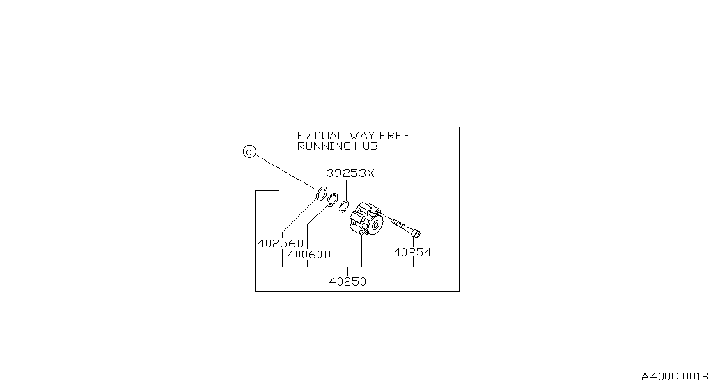 Передний мост FREE RUNNING HUB PARTS (10.97 - 02.00)