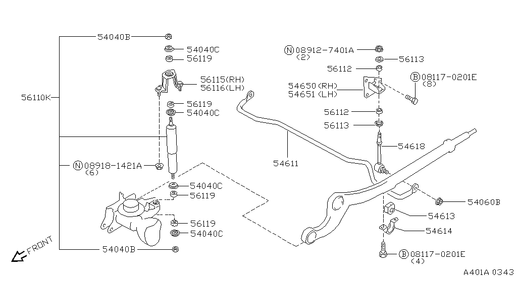 Передняя подвеска ABSORBER & STABILIZER (10.97 - 02.00)