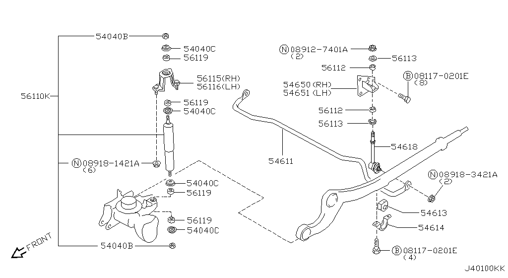 Передняя подвеска ABSORBER & STABILIZER (07.01 - 10.02)