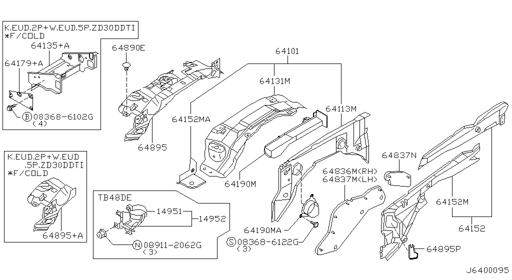 Планка капота, крепления HOODLEDGE PANEL&FITTING LH (10.02 - 12.06)
