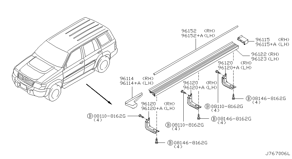 Боковые крепления корпуса MAT GUARD&SIDE PROTECTOR (07.01 - 10.02)