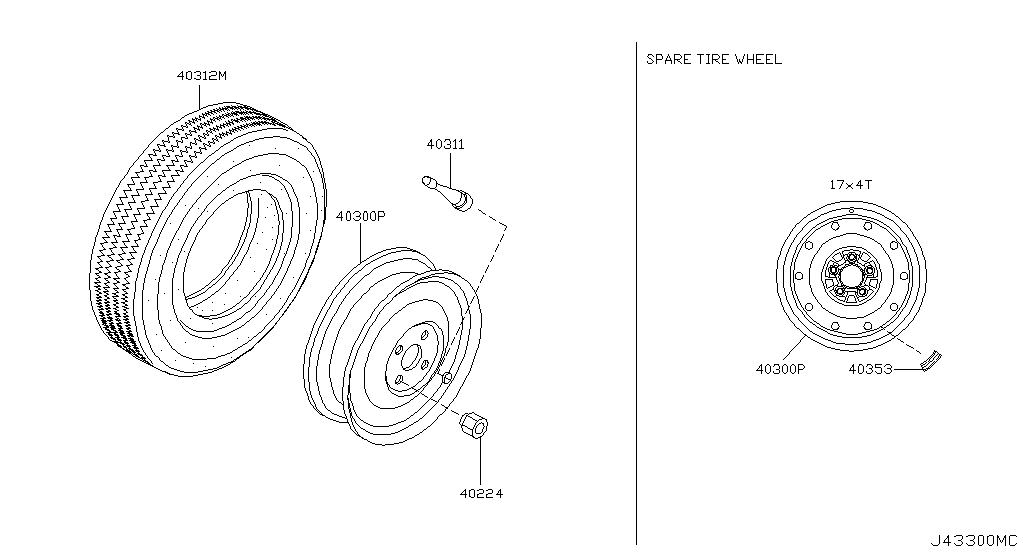 Колеса и шины SPARE WHEEL (12.04 - 09.07)