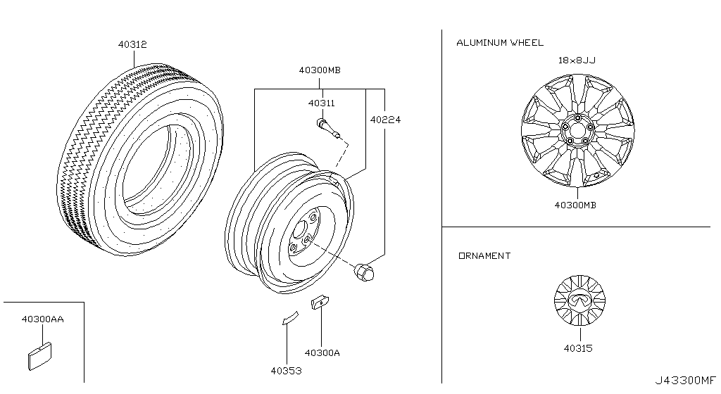 Колеса и шины ALUMINUM WHEEL (12.04 - 09.07)