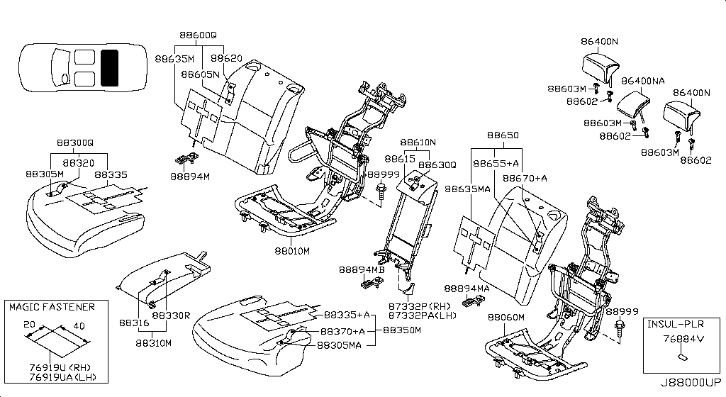 Как снять сиденье инфинити Rear seat (trim) для Infiniti G35 V35, 3 поколение 06.2002 05.2007 Запчасти